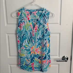 Lilly Pulitzer colorful sleeveless blouse